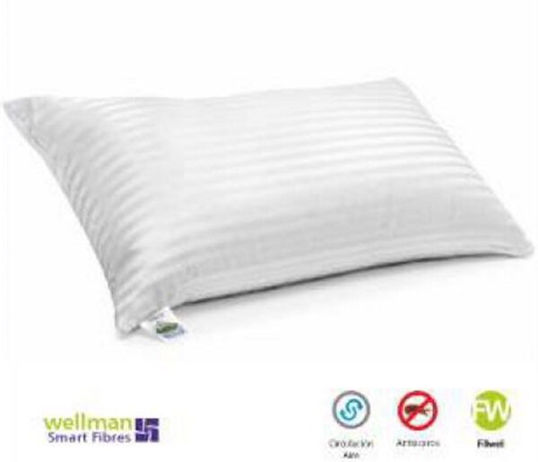 Almohada Fibra Doble Funda Perla