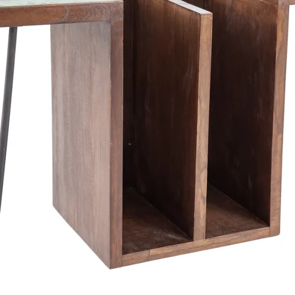 Mesa de Escritorio Marrón Azul Pata Metal - Imagen 3