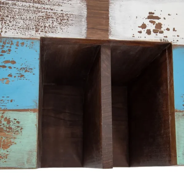 Mesa de Escritorio Marrón Azul Pata Metal - Imagen 6
