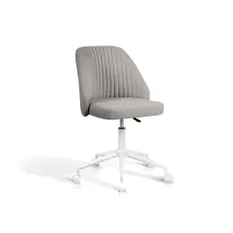 Silla de oficina ergonómica con ruedas, tapizada en textil resistente y confortable, diseñada para trabajar con comodidad y estilo en cualquier espacio de trabajo.