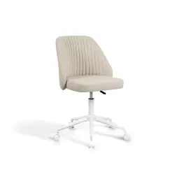 Silla de oficina ergonómica con ruedas, tapizada en textil resistente y confortable, diseñada para trabajar con comodidad y estilo en cualquier espacio de trabajo.