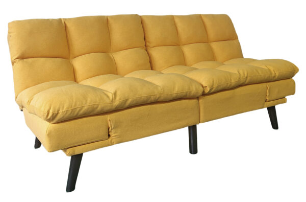 Sofá cama moderno de Artisa disponible en beige, gris y amarillo, con diseño actual y líneas elegantes ideal para salones contemporáneos.