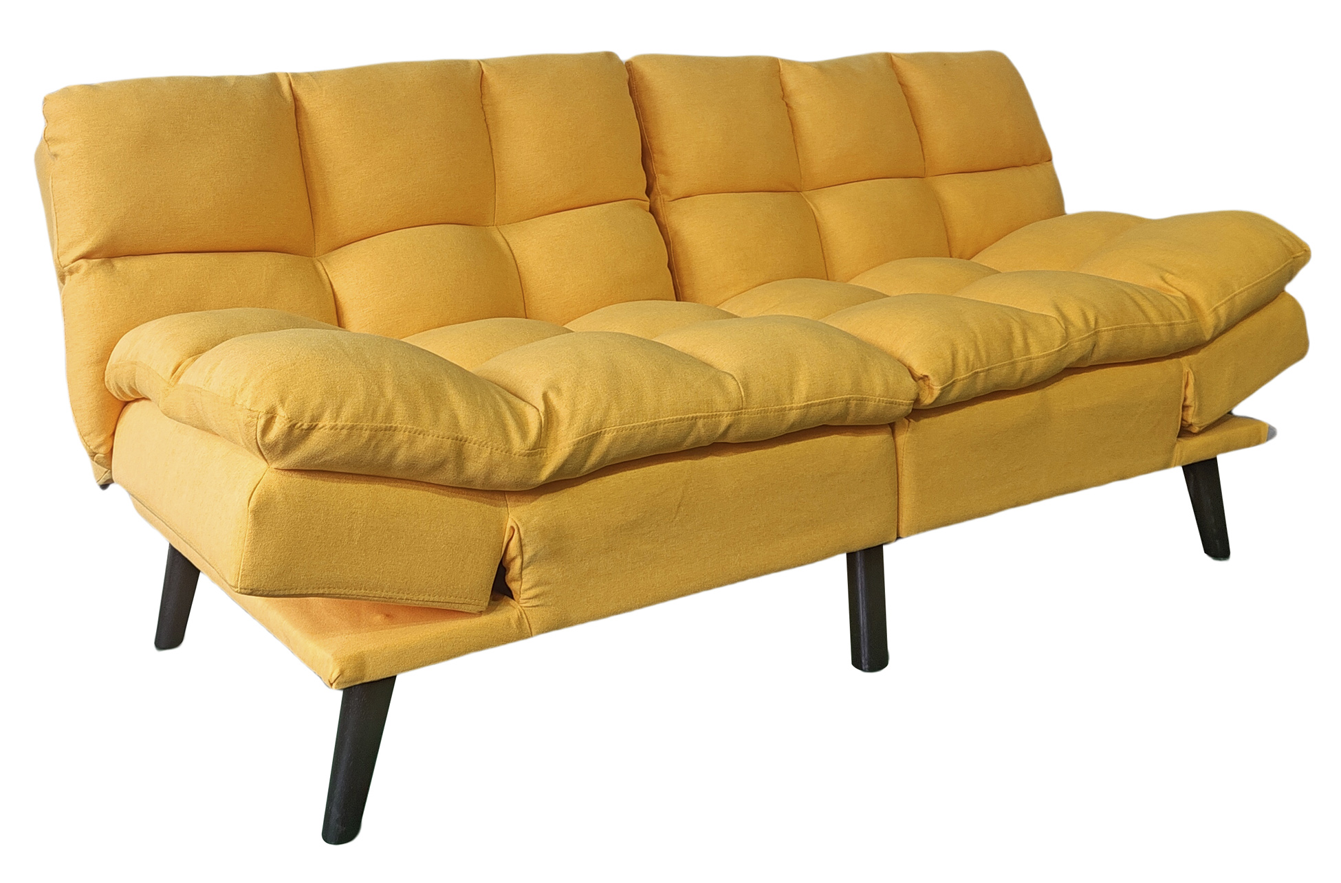 Sofá cama moderno de Artisa disponible en beige, gris y amarillo, con diseño actual y líneas elegantes ideal para salones contemporáneos.