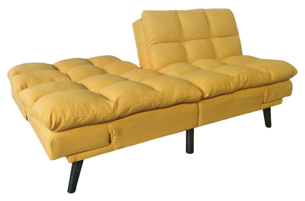 Sofá cama moderno de Artisa disponible en beige, gris y amarillo, con diseño actual y líneas elegantes ideal para salones contemporáneos.