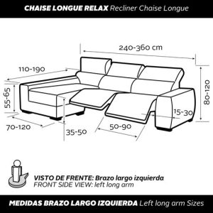 funda elastica para sofa chaise longue a derecha brazo largo a izquierda  silla