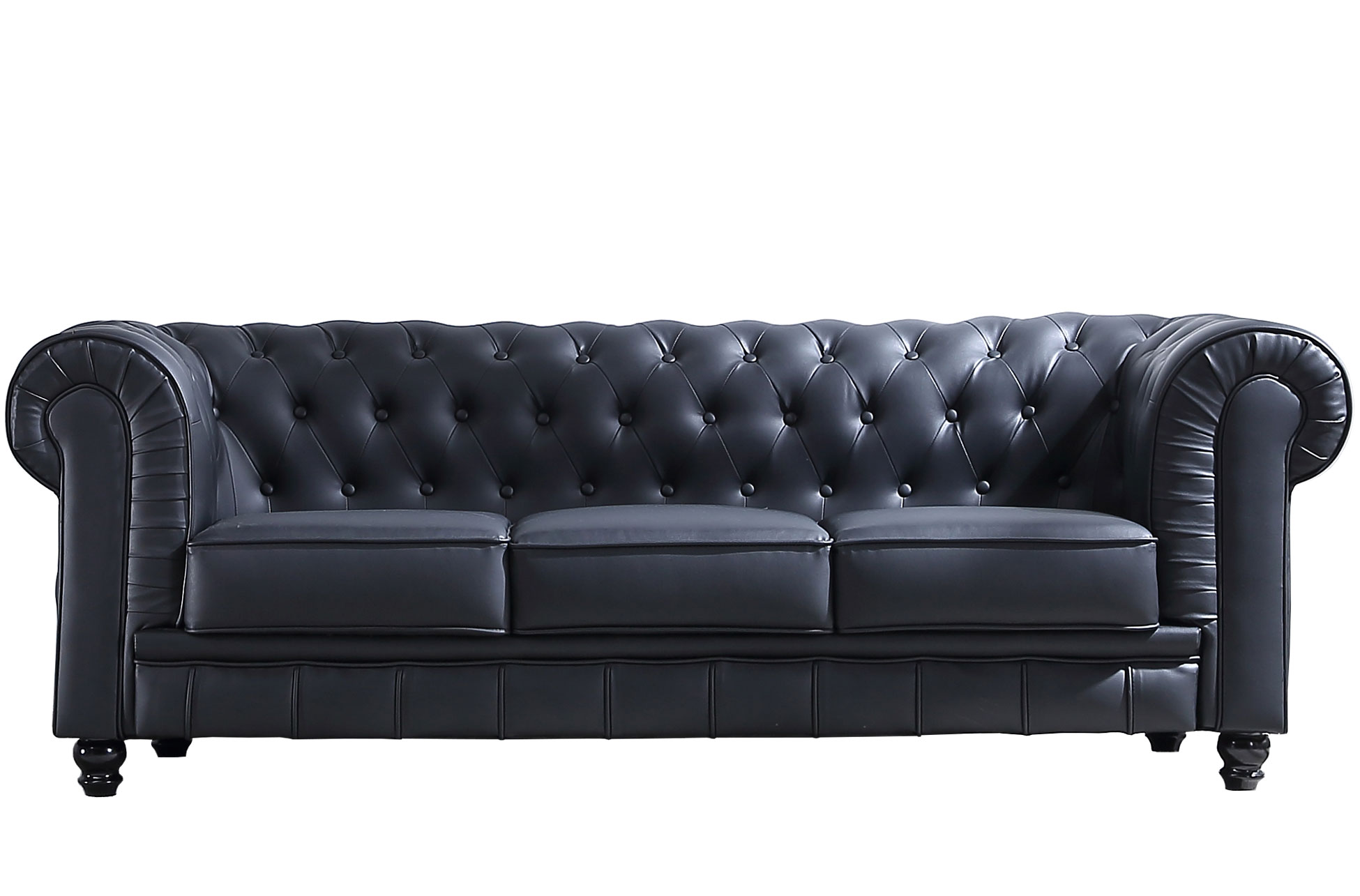Sofá Chester de 3 plazas de Artisa, tapizado en tejido de alta calidad, disponible en cuatro colores. Diseño clásico con capitoné y una excelente relación calidad-precio.
