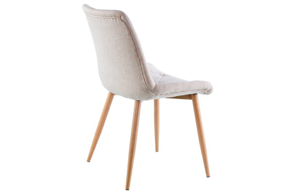 Conjunto de comedor compuesto por una mesa extensible de diseño industrial, con tablero de madera y patas metálicas negras, acompañado de 4 sillas tapizadas en distintos colores a elegir, ideales para ambientes modernos y funcionales.