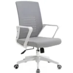 Silla de oficina ergonómica con ruedas, tapizada en textil resistente y confortable, diseñada para trabajar con comodidad y estilo en cualquier espacio de trabajo.