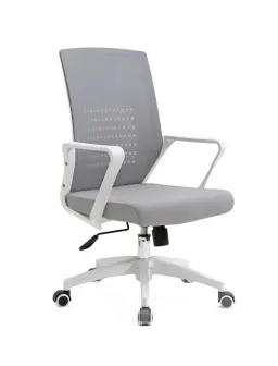 Silla de oficina ergonómica con ruedas, tapizada en textil resistente y confortable, diseñada para trabajar con comodidad y estilo en cualquier espacio de trabajo.