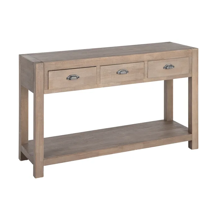 Consola de la colección Cottage de Artisa fabricada en madera de pino natural, diseño cálido y atemporal para entradas y salones.