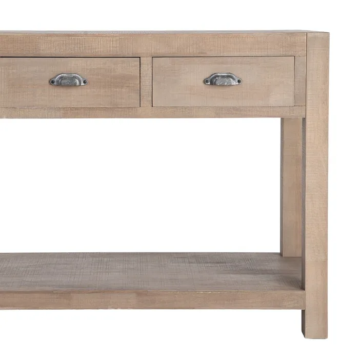 Consola de la colección Cottage de Artisa fabricada en madera de pino natural, diseño cálido y atemporal para entradas y salones.