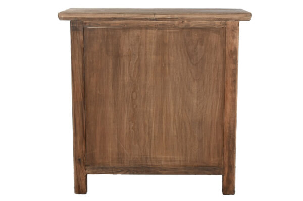 Aparador de madera natural de olmo disponible en Artisa, con diseño rústico y acabados envejecidos que aportan calidez y personalidad a cualquier espacio.