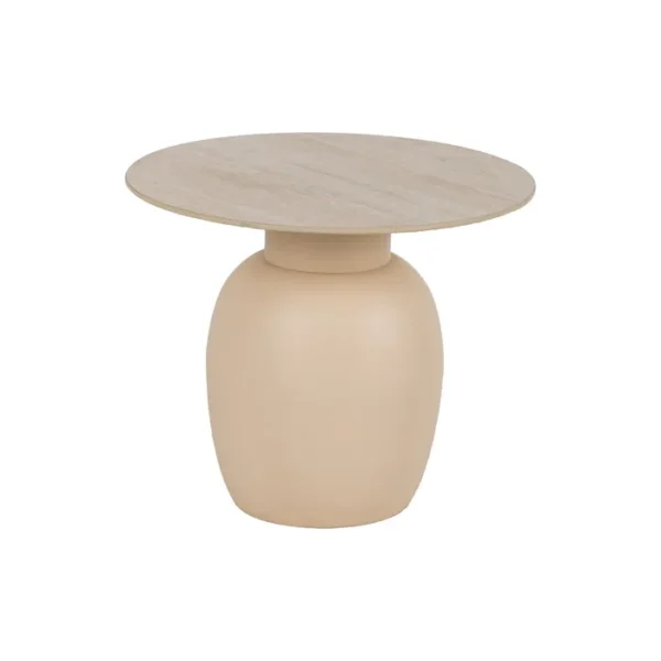 Set de mesa de centro de Artisa con diseño elegante, estructura de metal y acabado en piedra natural.