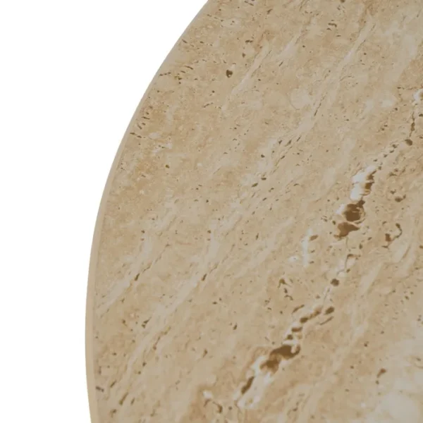 Set de mesa de centro de Artisa con diseño elegante, estructura de metal y acabado en piedra natural.
