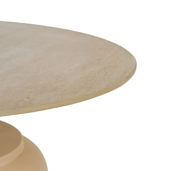 Set de mesa de centro de Artisa con diseño elegante, estructura de metal y acabado en piedra natural.
