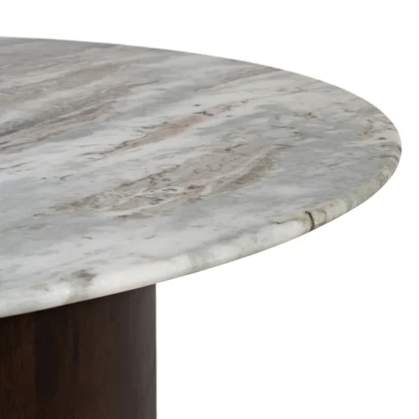 Set de mesa de centro de Artisa con diseño elegante, estructura de metal y acabado en piedra natural.