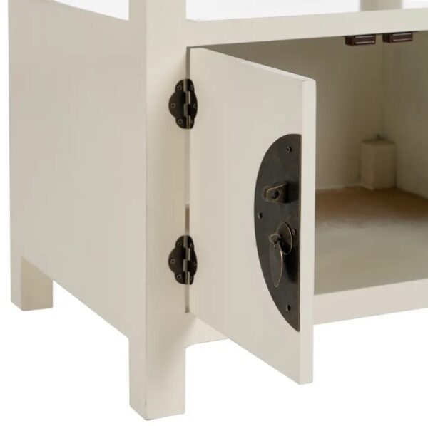 MESITA BLANCO MADERA 50 X 40 X 66 CM - Imagen 5