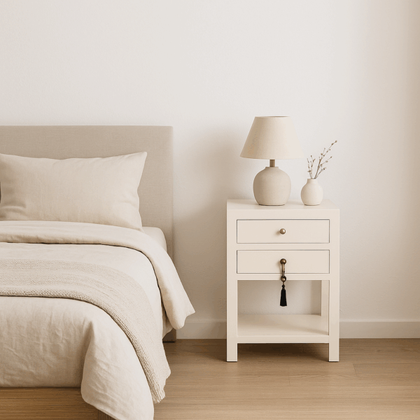 MESITA BLANCO MADERA 45 X 30 X 66 CM