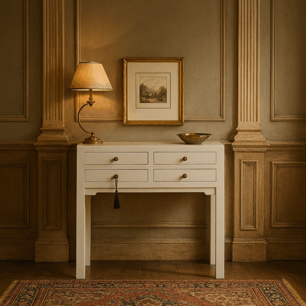 CONSOLA BLANCO MADERA 85 X 26 X 85 CM