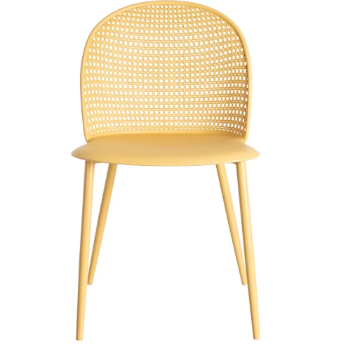 Pack 4 Unidades Silla Amarillo PP-Metal Contract 51×46×80 CM - Imagen 3