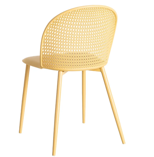 Pack 4 Unidades Silla Amarillo PP-Metal Contract 51×46×80 CM - Imagen 5