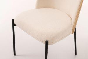 La silla moderna de Artisa destaca por su diseño actual y confort envolvente. Su respaldo curvado tapizado y su estructura metálica crean un equilibrio perfecto entre estilo y funcionalidad.