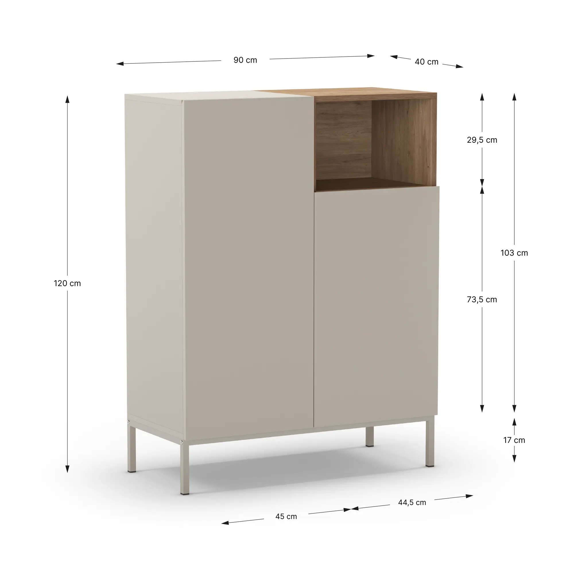 Mueble Auxiliar Cailin Crema - Imagen 6