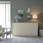 Muebles de salón en roble y visón de Artisa Hogar, una combinación cálida y elegante para crear un ambiente armonioso.