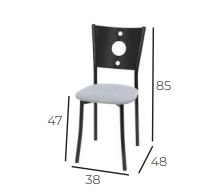 Medidas de la Silla Modelo 023