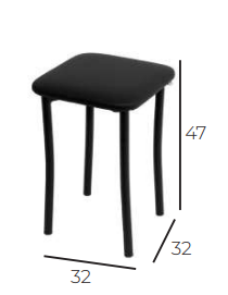 Medidas del taburete 32x32 cm y 47 cm de altura