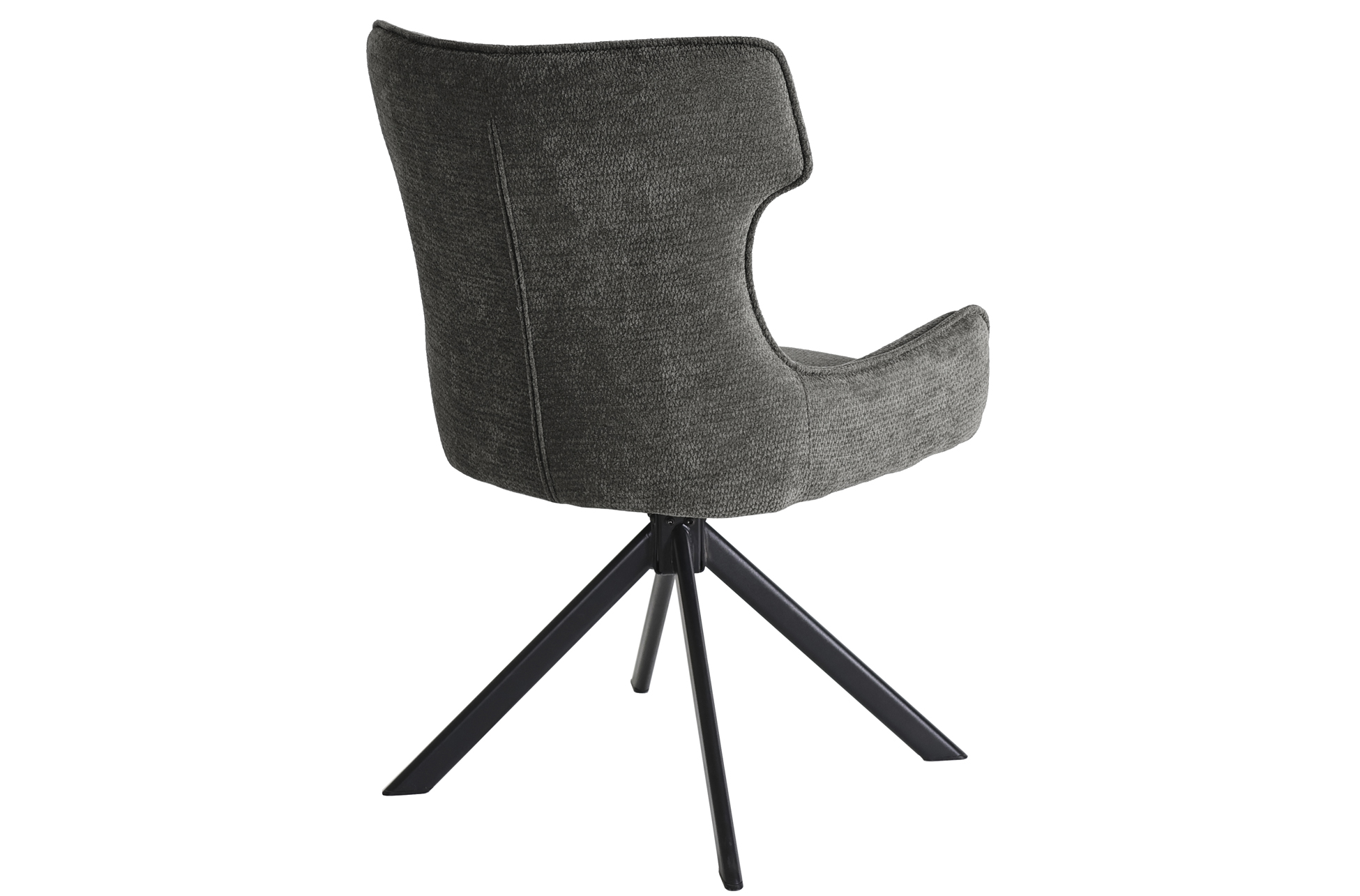 Con la Silla de comedor giratoria tapizada Robert podrás aportar un toque de suavidad y movimiento para tu comedor