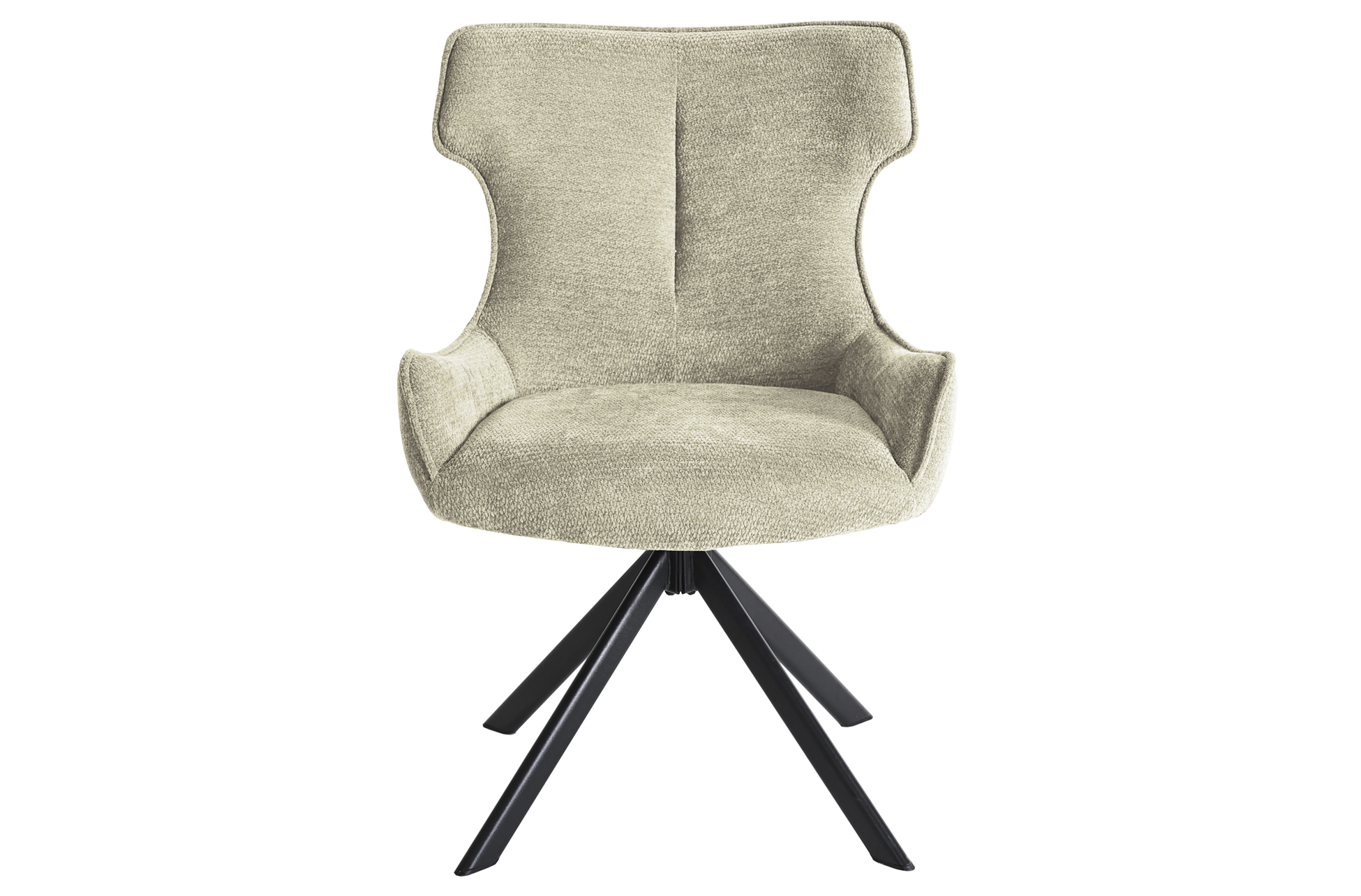 Con la Silla de comedor giratoria tapizada Robert podrás aportar un toque de suavidad y movimiento para tu comedor