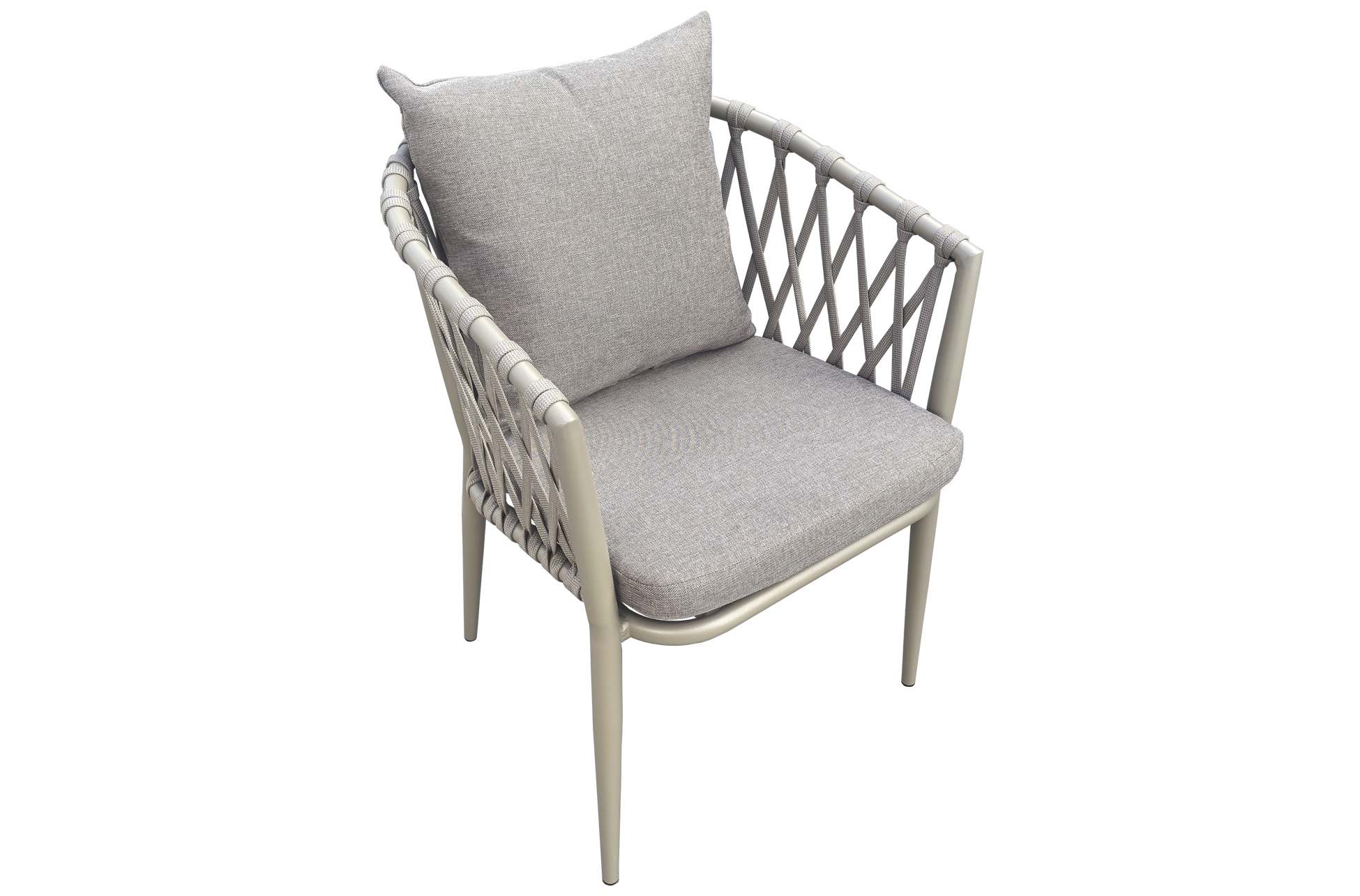 Silla de exterior en aluminio con respaldo económica