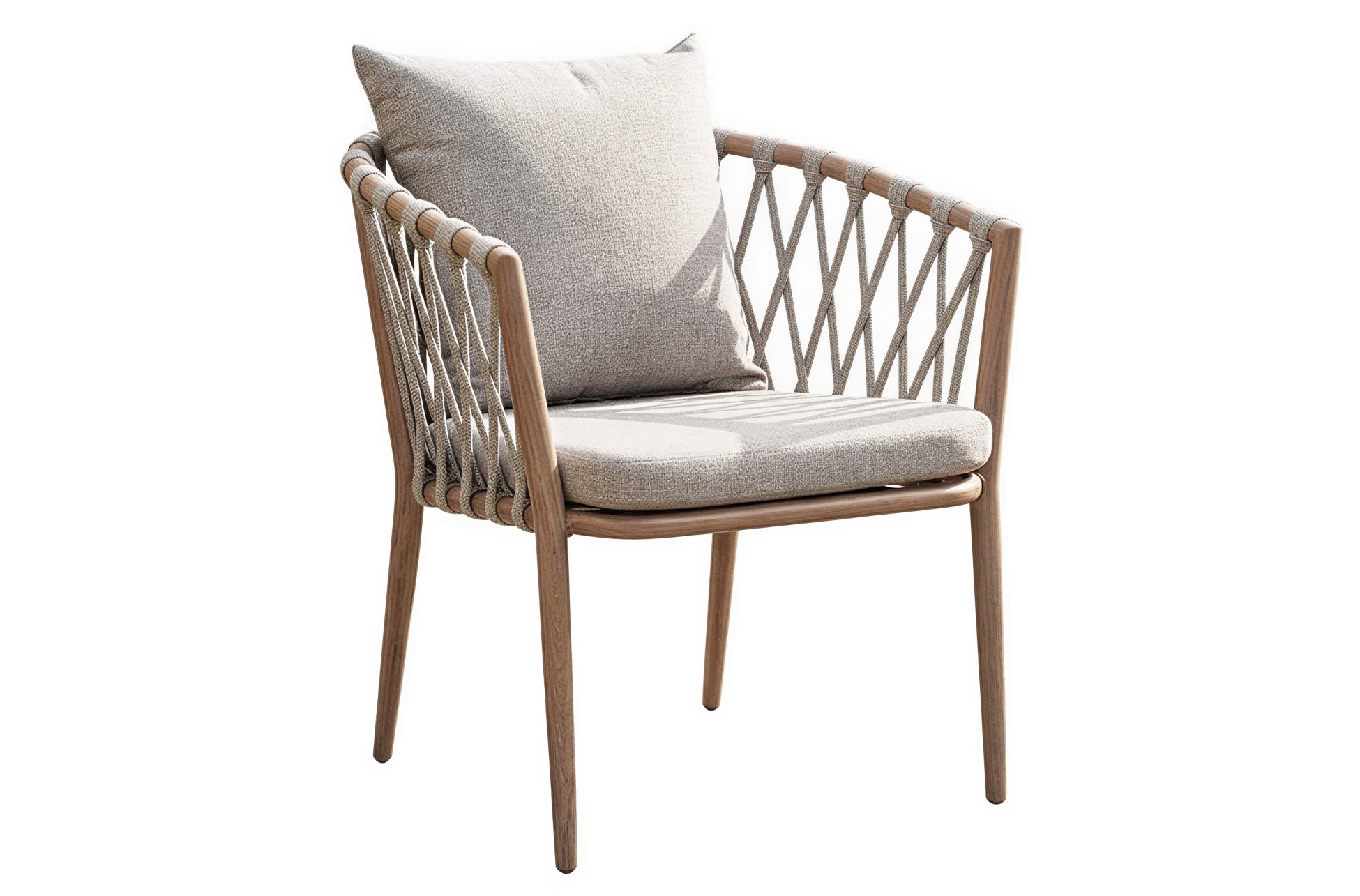 Silla de exterior en aluminio con respaldo económica