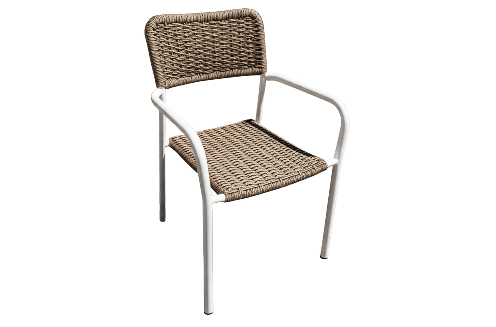 Silla de exterior en aluminio con respaldo económica