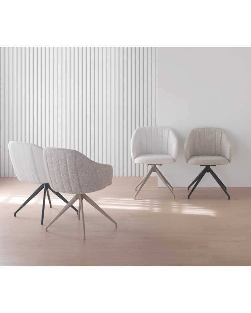 Silla Comedor Giratoria Tapizada Pack 4 Sillas - Imagen 3