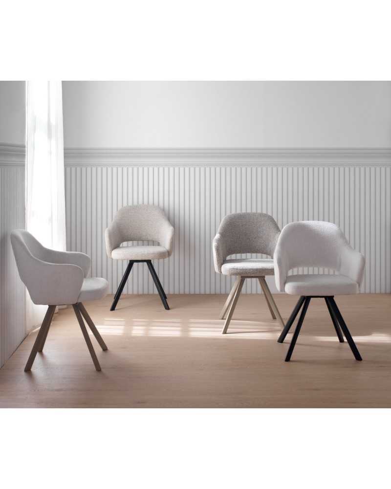 Silla Comedor Giratoria Tapizada Pack 4 Sillas - Imagen 4