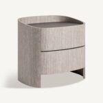 Conjunto de mesita de noche y cómoda para dormitorio moderno disponible en Artisa, muebles de estilo contemporáneo y líneas elegantes