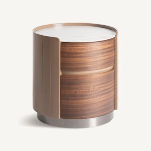 Conjunto de mesita de noche y cómoda para dormitorio moderno disponible en Artisa, muebles de estilo contemporáneo y líneas elegantes