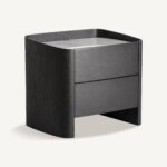 Conjunto de mesita de noche y cómoda para dormitorio moderno disponible en Artisa, muebles de estilo contemporáneo y líneas elegantes