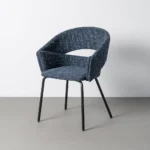 Silla tapizada de comedor con patas metálicas – Pack 4 unidades – 5 colores disponibles