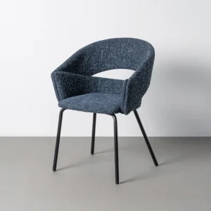 Silla tapizada de comedor con patas metálicas – Pack 4 unidades – 5 colores disponibles
