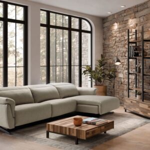 Sofá Ingrid de Pedro Ortiz con Chaiselongue y Relax