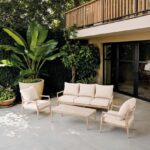 Muebles de exterior Artisa para verano en el hogar, conjunto de sofá y sillones para jardín y terraza con diseño elegante y confortable
