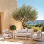 Muebles de exterior Artisa para verano en el hogar, conjunto de sofá y sillones para jardín y terraza con diseño elegante y confortable