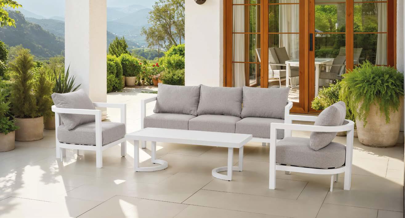Muebles de exterior Artisa para verano en el hogar, conjunto de sofá y sillones para jardín y terraza con diseño elegante y confortable