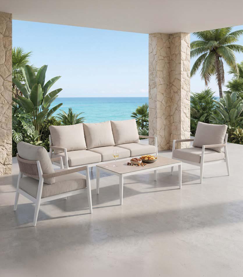 Muebles de exterior Artisa para verano en el hogar, conjunto de sofá y sillones para jardín y terraza con diseño elegante y confortable