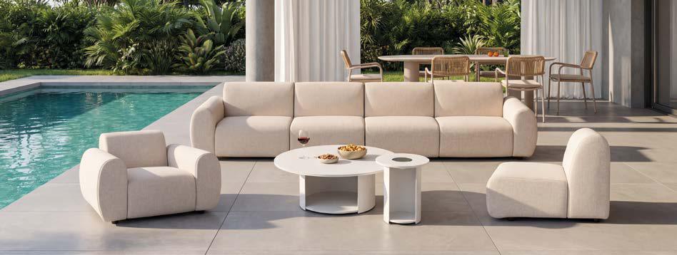 Muebles de exterior Artisa para verano en el hogar, conjunto de sofá y sillones para jardín y terraza con diseño elegante y confortable