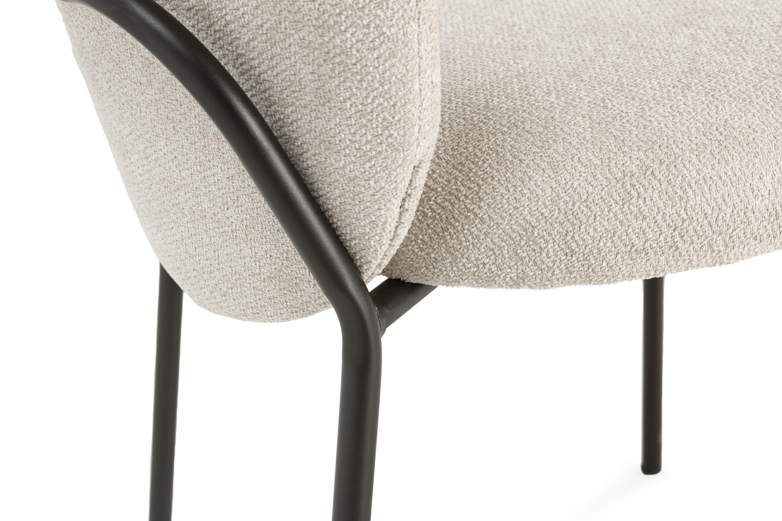 Silla comedor textil y estructura metálica colección daia