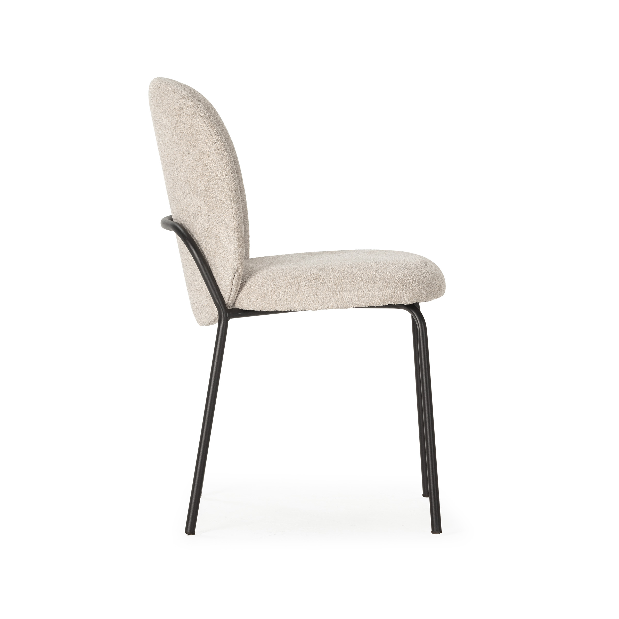 Silla comedor textil y estructura metálica colección daia